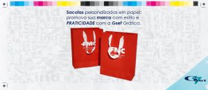 Sacolas Personalizadas em Papel é aqui na Gráfica GSet